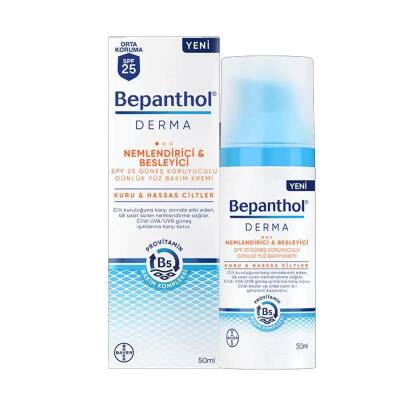 Bepanthol Derma Nemlendirici ve Besleyici SPF 25 Yüz Bakım Kremi 50 ml - 1