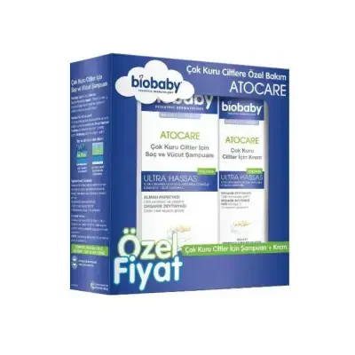 Biobaby Kuru ve Atopik Ciltler için Şampuan ve Krem Seti - Biobaby