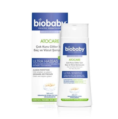 Biobaby Kuru ve Çok Kuru Ciltler İçin Saç ve Vücut Şampuanı 300 ml - 1