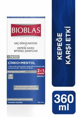 Bioblas 2’si 1 Arada Kepek Karşıtı Şampuan Mentol Ferahlığı 360 ml - 1