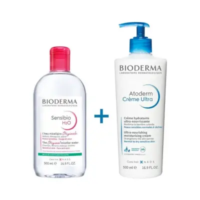 Bioderma Atoderm Creme Ultra 500 ml + Bioderma Sensibio H2o 500 ml Hediye Avantajlı Set - 1