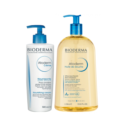 Bioderma Atoderm Shower Oil + Atoderm Cream 500 ml - 1