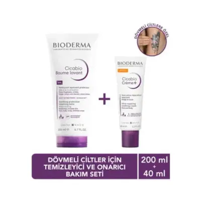 Bioderma Cicabio Dövmeli Ciltler İçin Bakım Kiti - 1