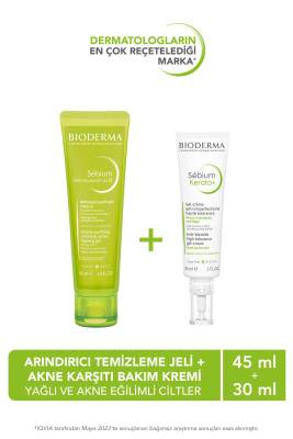 Bioderma Sebium Kerato+ Gel Creme 30 ml + Bioderma Sebium Gel Moussant 45 ml - 2