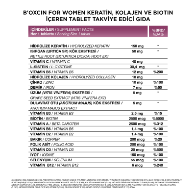 Bioxcin Beauty Women's Hair 30 Tablet - 3