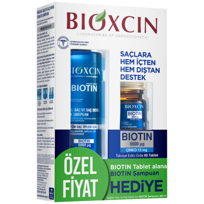Bioxcin Biotin Tablet 5000 Mg Biotin Şampuan 300ml Hediye - 1
