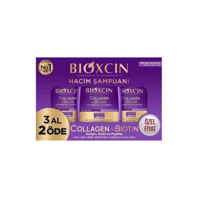 Bioxcin Collagen & Biotin Hacim Şampuanı 300 ml - 3 AL 2 ÖDE - Bioxcin