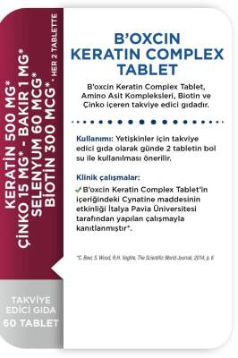 Bioxcin Forte Keratin Complex Tablet Takviye Edici Gıda 60 Tablet - 4