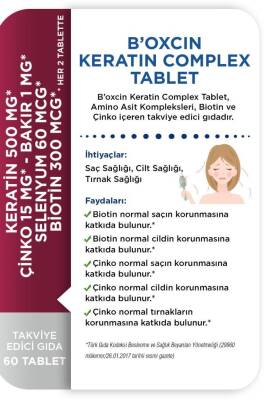 Bioxcin Forte Keratin Complex Tablet Takviye Edici Gıda 60 Tablet - 7