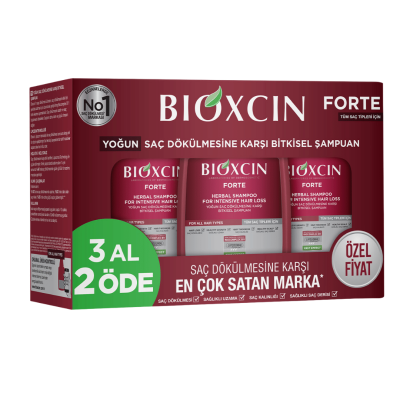 Bioxcin Forte Saç Dökülmesine Karşı Bakım Şampuanı 300 ml - 3 AL 2 ÖDE - 1