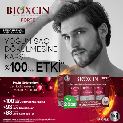 Bioxcin Forte Saç Dökülmesine Karşı Bakım Şampuanı 300 ml - 3 AL 2 ÖDE - 3