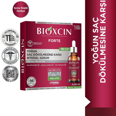 Bioxcin Forte Yoğun Saç Dökülmesine Karşı Bitkisel Serum 3x50ml - 1