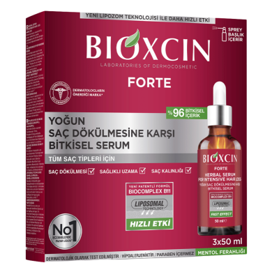 Bioxcin Forte Yoğun Saç Dökülmesine Karşı Bitkisel Serum 3x50ml - 1