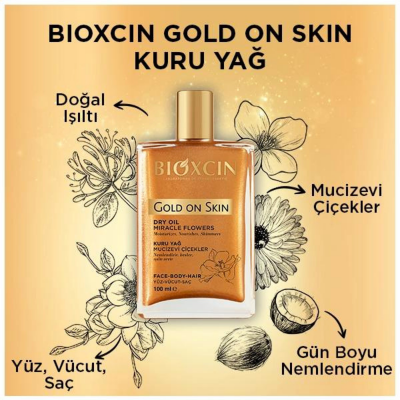 Bioxcin Gold On Skin Altın Parıltılı Kuru Yağ 100 ml - 3