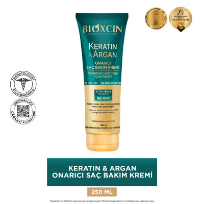 Bioxcin Keratin Argan Onarıcı Saç Bakım Kremi 250 ml - Yıpranmış Ve Hasar Görmüş Saçlar - 8