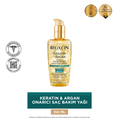 Bioxcin Keratin & Argan Onarıcı Saç Bakım Yağı 150 ml - 18