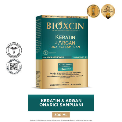 Bioxcin Keratin & Argan Onarıcı Şampuan 300 ml - Yıpranmış ve Hasar Görmüş Saçlar - 8