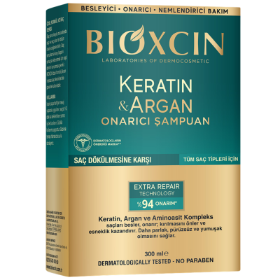 Bioxcin Keratin & Argan Onarıcı Şampuan 300 ml - Yıpranmış ve Hasar Görmüş Saçlar - 1