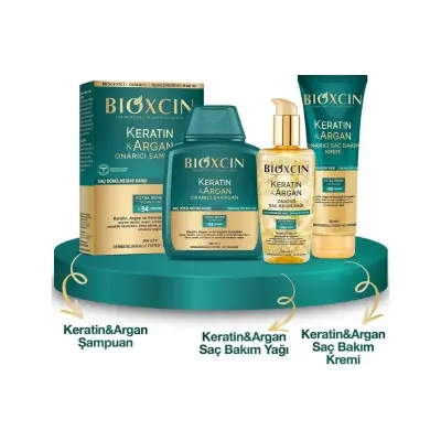 Bioxcin Keratin & Argan Üçlü Bakım Seti - 1