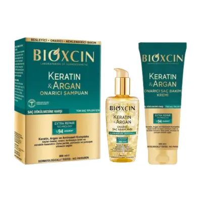 Bioxcin Keratin & Argan Üçlü Bakım Seti - 2