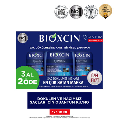 Bioxcin Quantum Şampuan 3al 2öde (Kuru-Normal Saçlar) - 9
