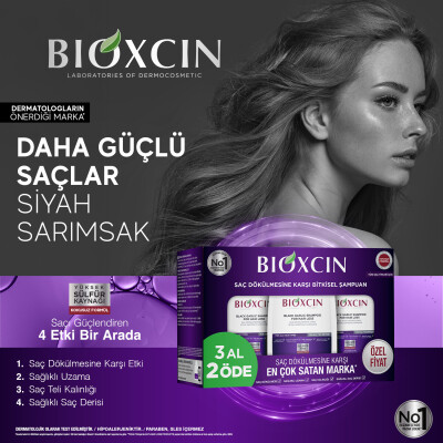 Bioxcin Saç Dökülmesine Karşı Siyah Sarımsak Şampuanı 300 ml 3 al 2 öde - 8