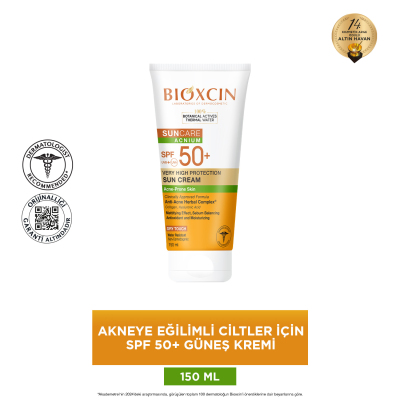 Bioxcin Sun Care Akneye Eğilimli Ciltler Için SPF 50+ Güneş Kremi 50 ml - 12