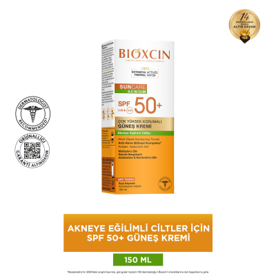 Bioxcin Sun Care Akneye Eğilimli Ciltler Için SPF 50+ Güneş Kremi 50 ml - 18