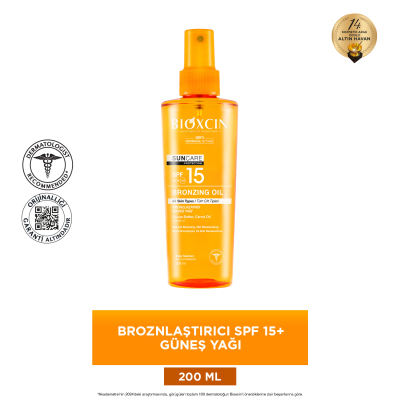 Bioxcin Sun Care Bronzlaştırıcı Yağ SPF15 200 ml - 12