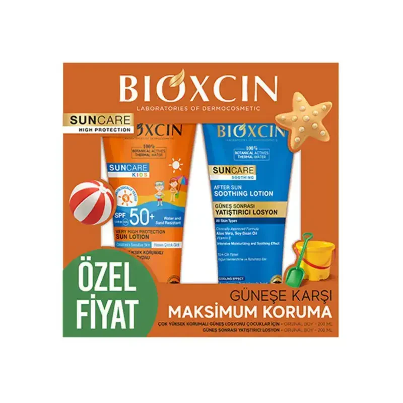 Bioxcin Sun Care Çocuklar İçin SPF50 Güneş Kremi 200 ml + Güneş Sonrası Losyon 200 ml -1