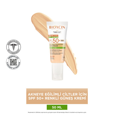 Bioxcin Sun Care Çok Yüksek Korumalı Akneli Ciltler Için Renkli Güneş Kremi Spf 50+ 50 ml - 2