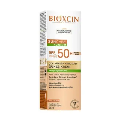 Bioxcin Sun Care Çok Yüksek Korumalı Akneli Ciltler Için Renkli Güneş Kremi Spf 50+ 50 ml - 1