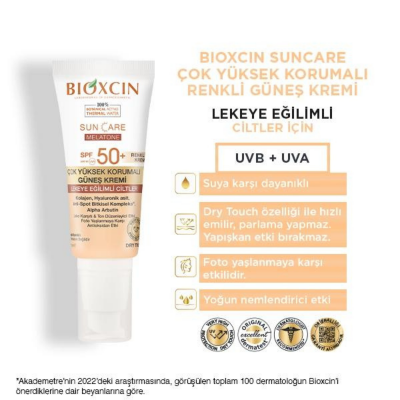 Bioxcin Sun Care Lekeye Eğilimli Ciltler Için SPF 50+ Renkli Güneş Kremi 50 ml - 3