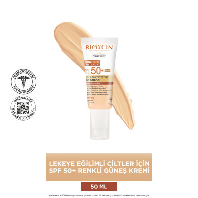 Bioxcin Sun Care Lekeye Eğilimli Ciltler Için SPF 50+ Renkli Güneş Kremi 50 ml - 2