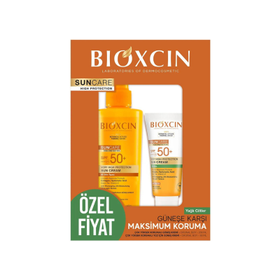 Bioxcin Sun Care Spf50 Güneş Spreyi 200 ml + Bioxcin Sun Care Spf50+ Güneş Kremi 50 ml (Yağlı Ciltler İçin) - 1