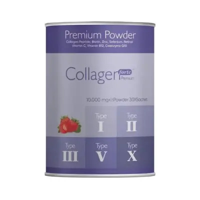 Collagen Forte Premium Çilek Aromalı Collagen Powder 300g - 1