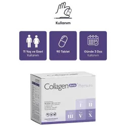 Collagen Forte Premium Hidrolize Peptit Kolajen 1500 mg 90 Tablet - 3