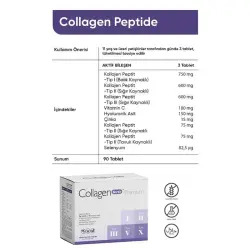 Collagen Forte Premium Hidrolize Peptit Kolajen 1500 mg 90 Tablet - 4