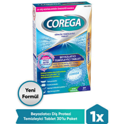 Corega Beyazlatıcı Temizleyici 30 Tablet Nane Ferahlığı - Corega