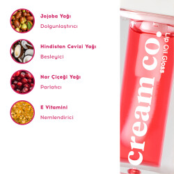 Cream Co. Lip Oil Gloss - Raspberry - 4