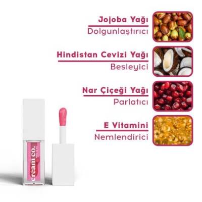 Cream Co. Lip Oil Gloss - Raspberry - 4