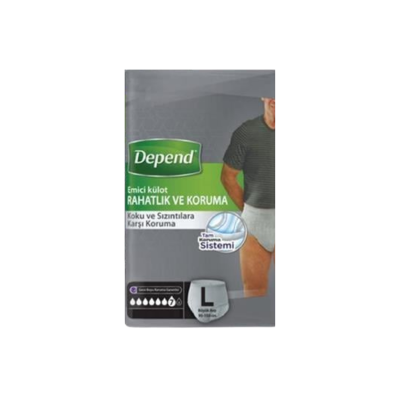 Depend Erkek Emici Külot L Beden 10 Adet - 1