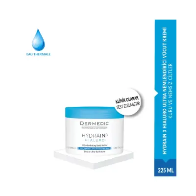 Dermedic Hydrain 3 Hialuro Ultra Nemlendirici Vücut Kremi 225 ml - 1