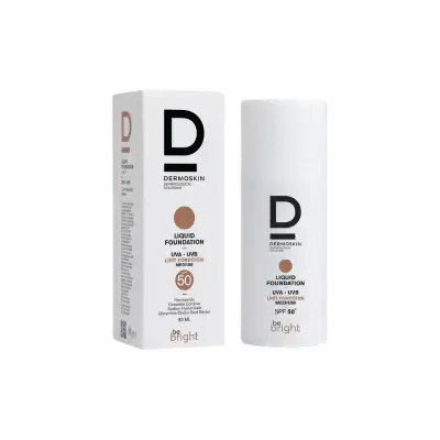 Dermoskin Be Bright Spf50+ Likit Fondöten 33 Ml (medium) - Dermoskin