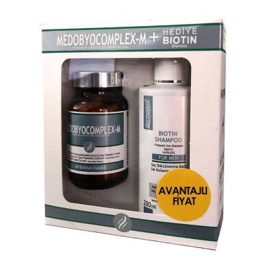 Dermoskin Medobiocomplex-E 60 + Biotin Erkek Şampuan 200 Ml Hediye - 1