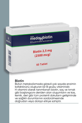 Dermoskin Medohbiotin Biotin 2.5 mg 60 Tablet - 2