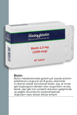 Dermoskin Medohbiotin Biotin 2.5 mg 60 Tablet - 5