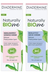 Diadermine Naturally Bio Me Nemlendirici Gündüz Kremi 50 ml + Besleyici Gece Kremi 50 ml Set - 1