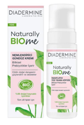 Diadermine Naturally Bio Me Yüz Yıkama Köpüğü 150 ml + Nemlendirici Gündüz Kremi 50 ml Set - 1