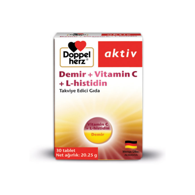 Doppelherz Aktiv Demir+Vitamin C+L-Histidin 30 Tablet - 1